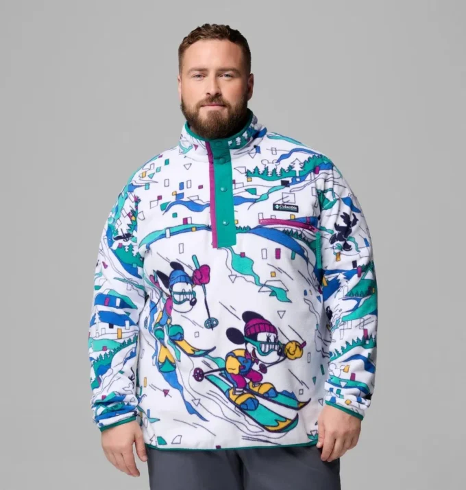 Sudadera de felpa con medio cierre a presión CSC x Disney para hombre – Talla grande Sudadera de felpa con medio cierre a presión CSC x Disney para hombre – Talla grande