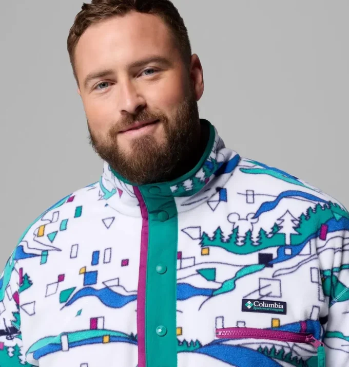 Sudadera de felpa con medio cierre a presión CSC x Disney para hombre – Talla grande Sudadera de felpa con medio cierre a presión CSC x Disney para hombre – Talla grande